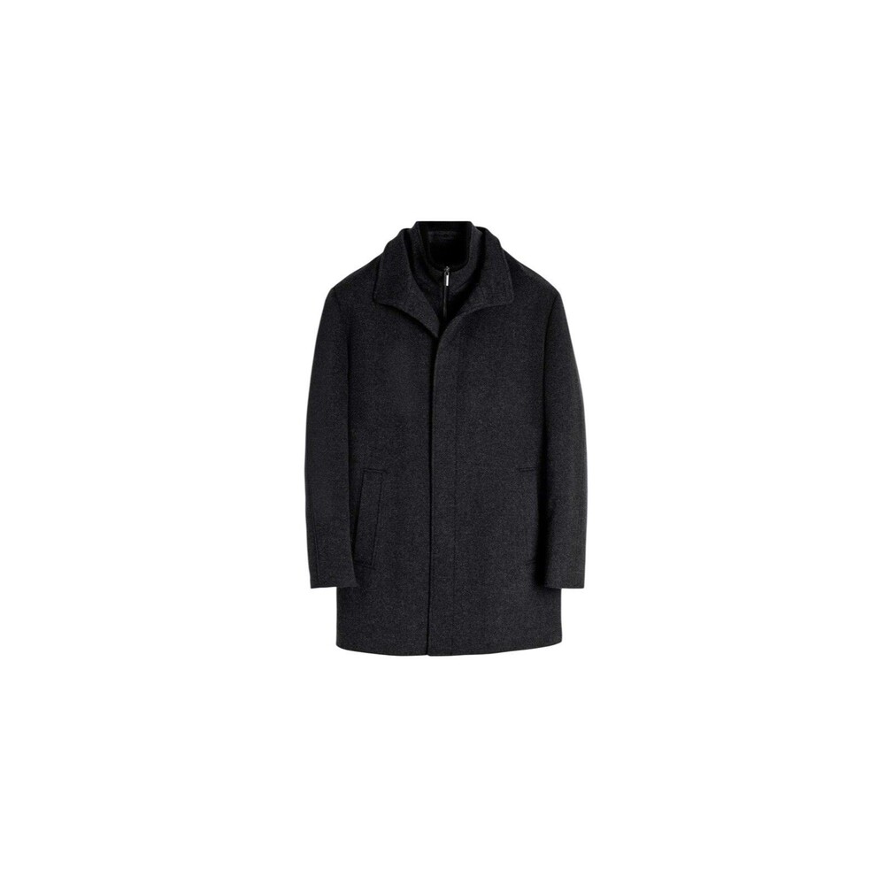 Cardinal Of Canada Mens Black Double Mock Neck Remove Bib 100%Wool Car Coat 40 - Picture 3 of 16